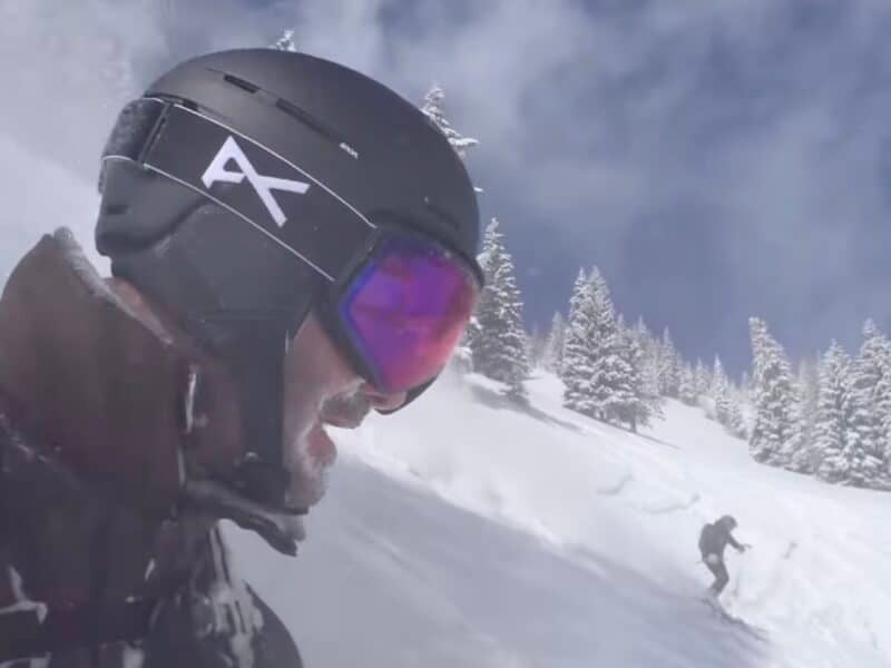 David Beckham snowboaring @ Island Lake Lodge, BC