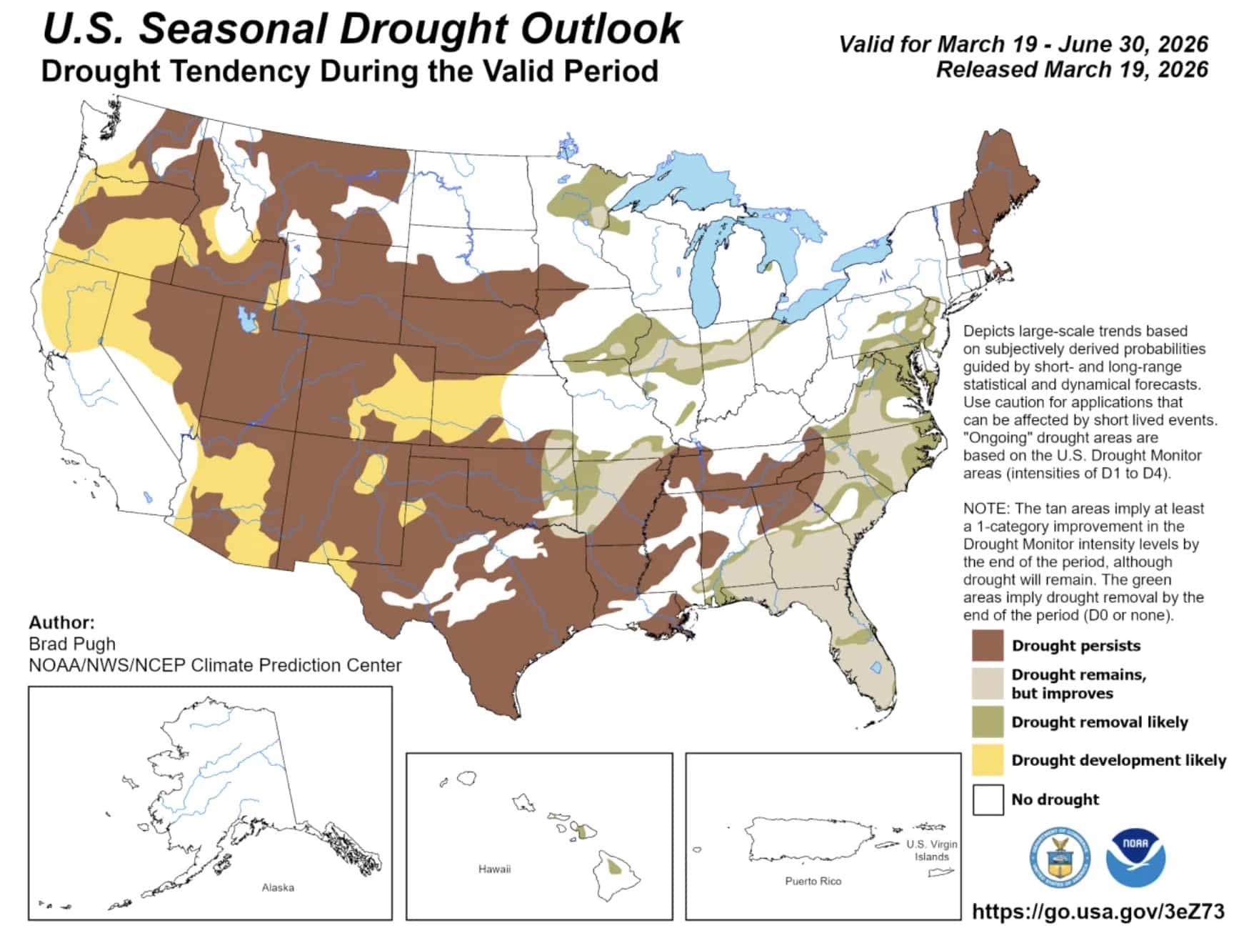 Large U.S. Drought Enlargement Predicted: NOAA Warns of Worsening Circumstances Via June 1 Spring drought outlook across the United States.