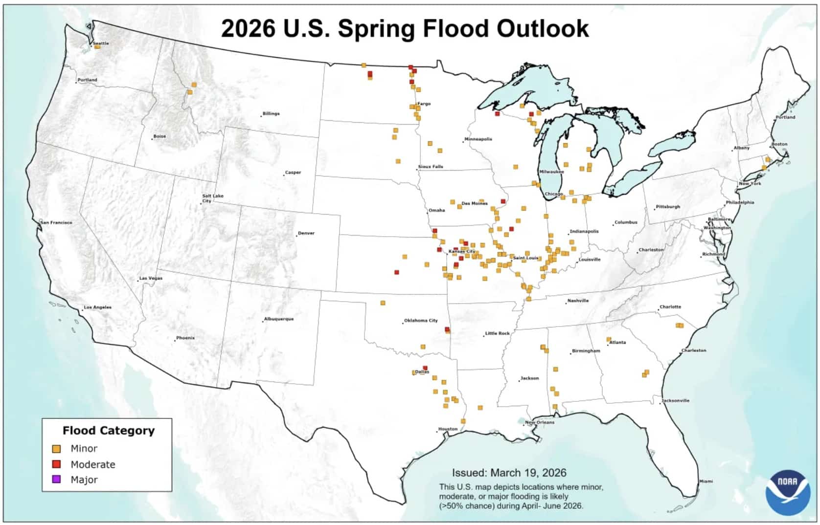 Large U.S. Drought Enlargement Predicted: NOAA Warns of Worsening Circumstances Via June 2 U.S. Spring Flood Outlook.