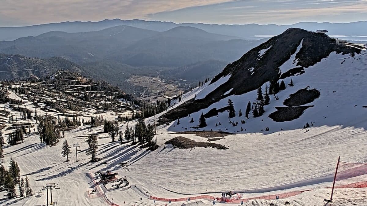 Conditions from the top of Siberia at Palisades Tahoe on March 25th.