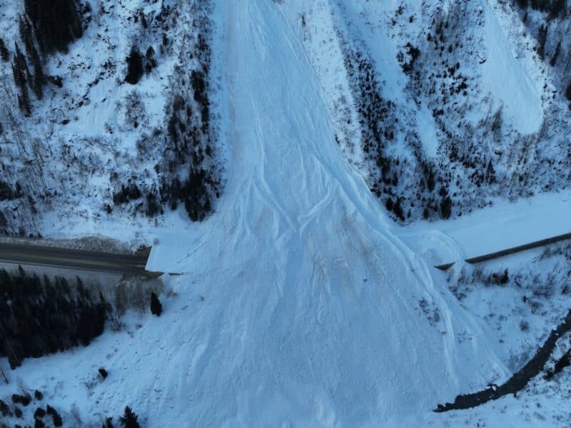 Avalanche on Rogers Pass.