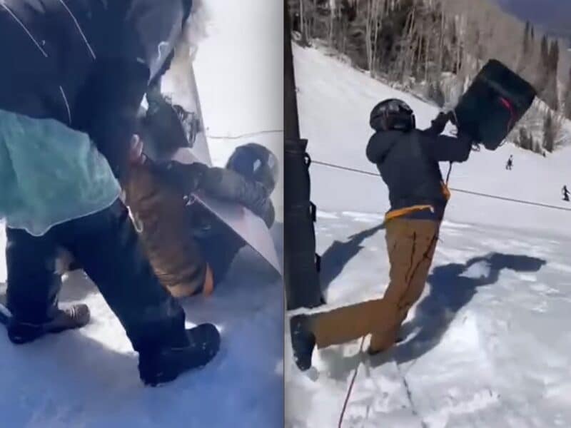 Belligerent snowboarder kicks employee @ Aspen Snowmass