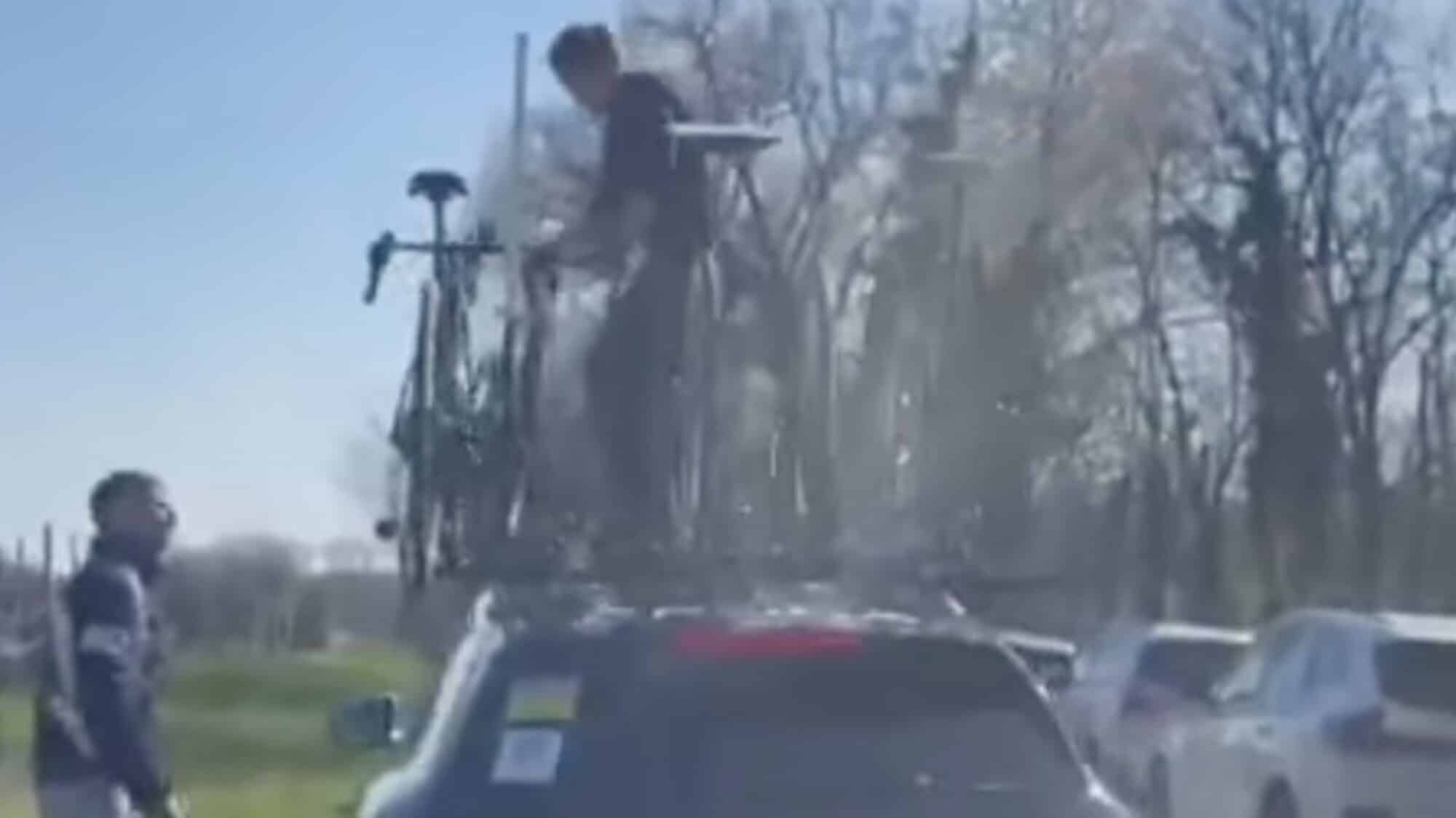 Drunk Spectators Attempt To Steal Bike From Team Car During ...