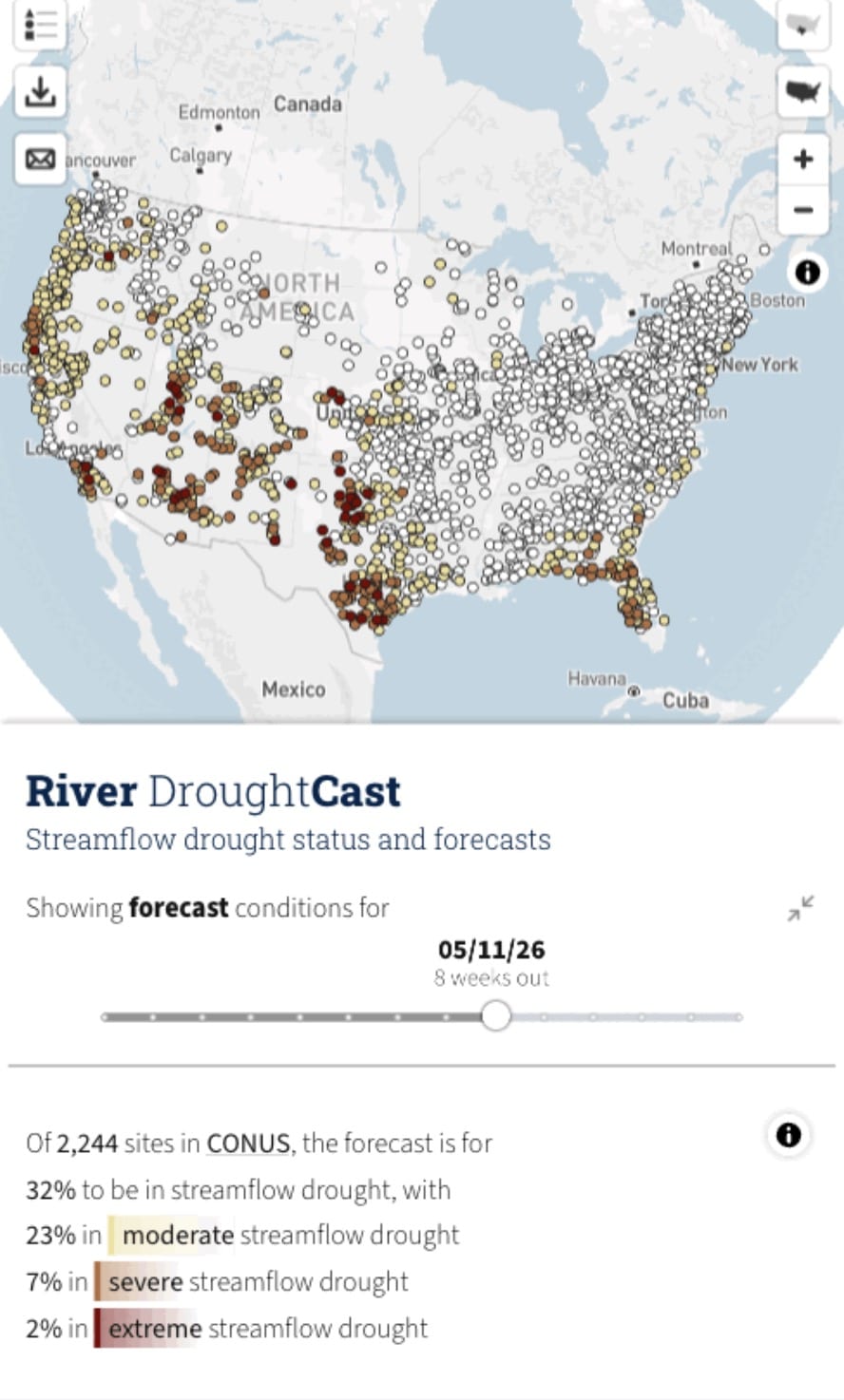 USGS River DroughtCast.