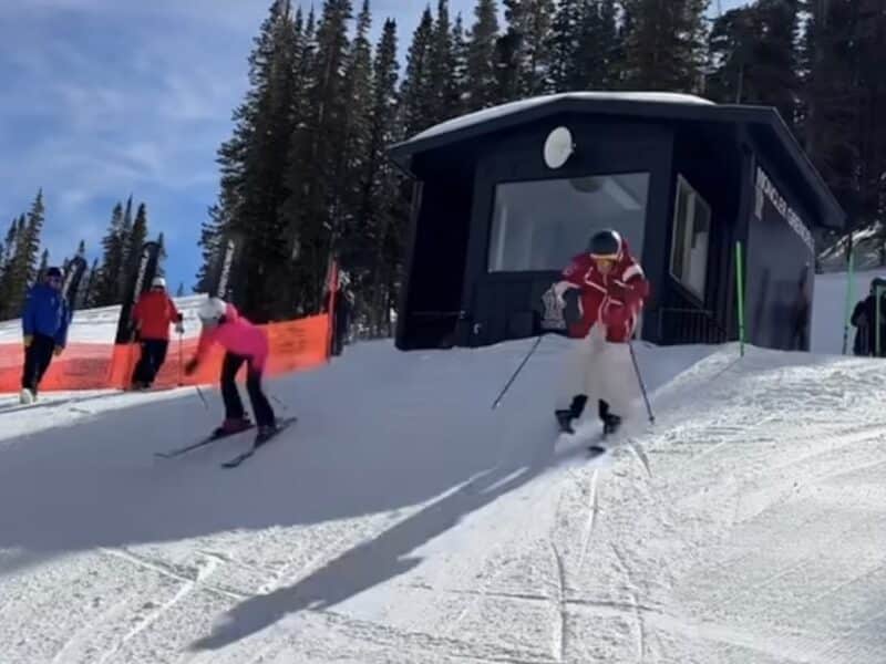 Alex Ferreira vs Julia Mancuso NASTAR race