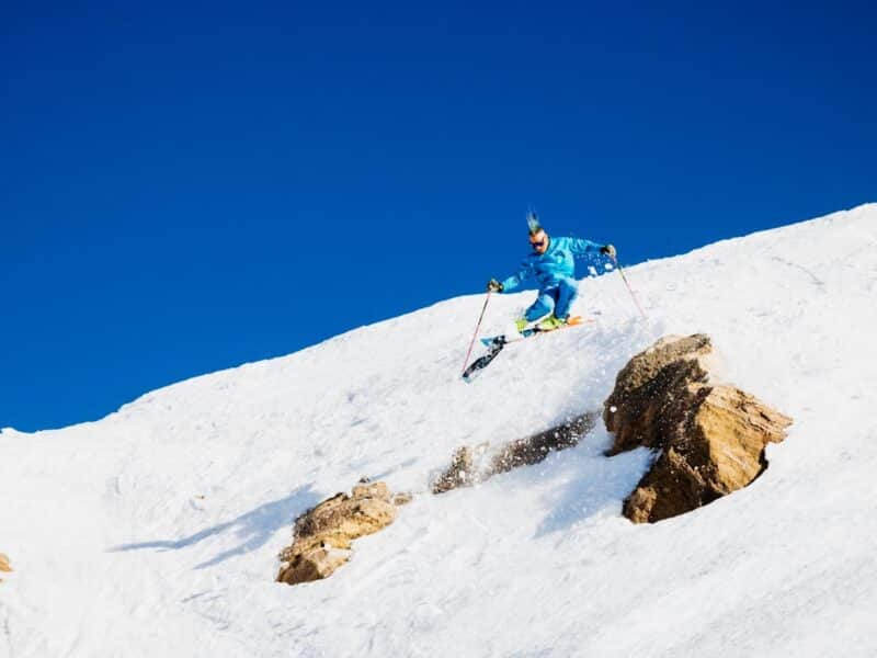 Spring skiing at Mammoth Mountain.
