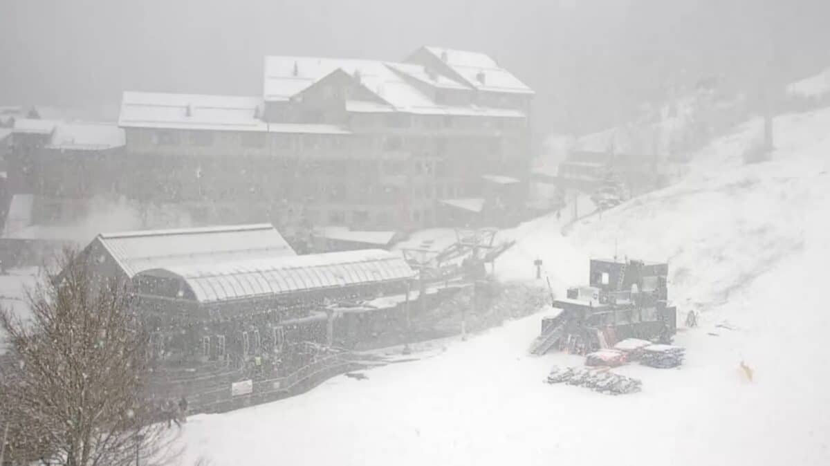 Hammering snow at Winter Park Resort.