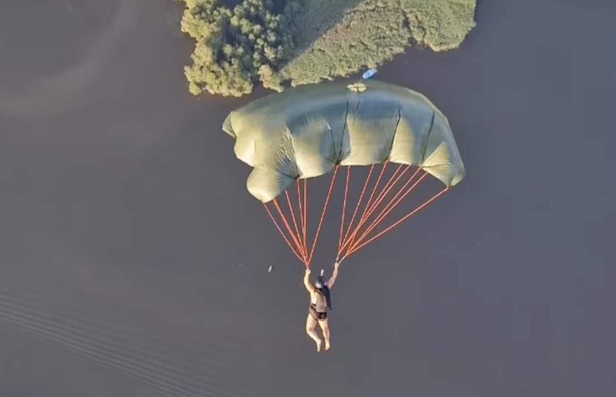 DIY parachute test jump