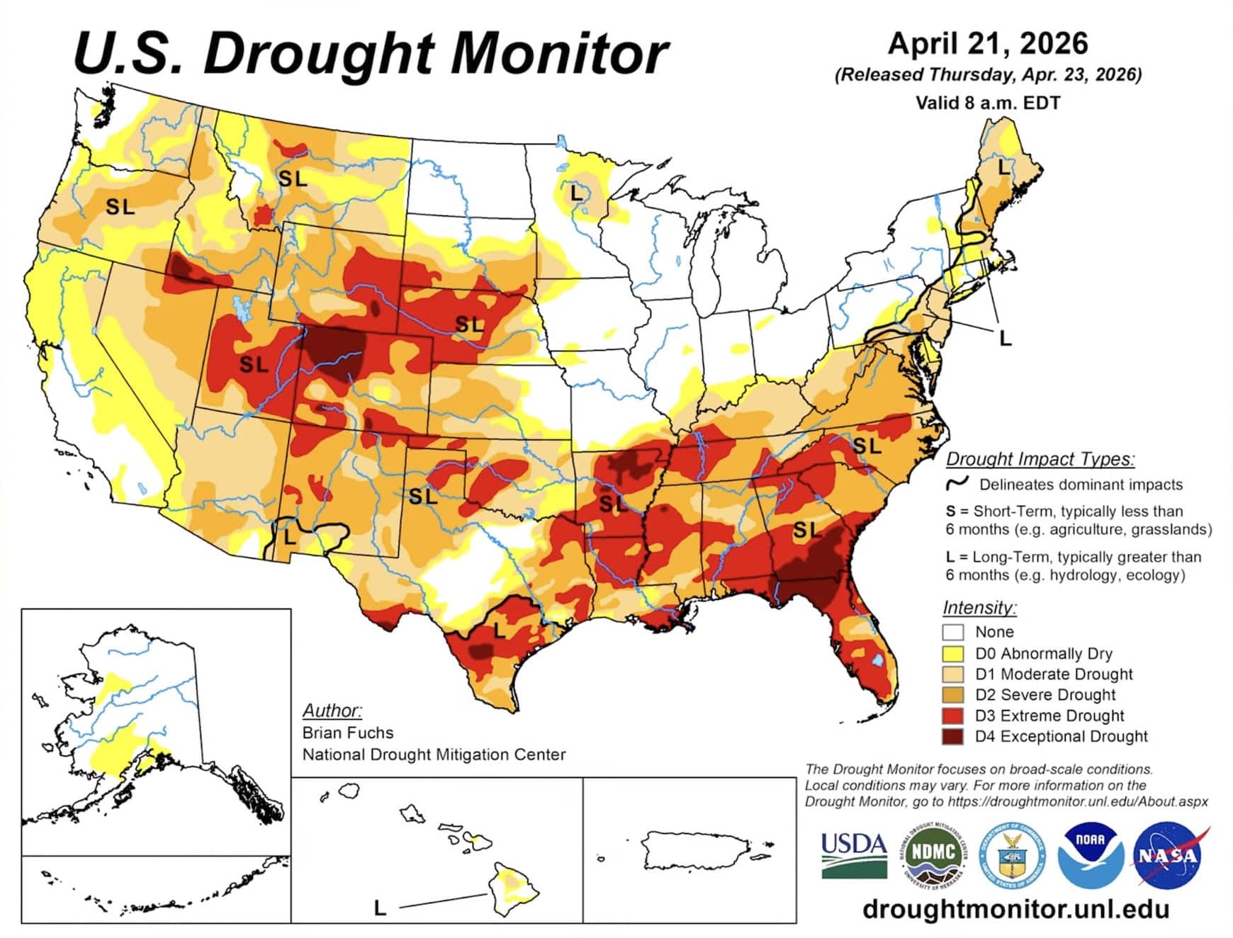 NOAA Drought Monitor.