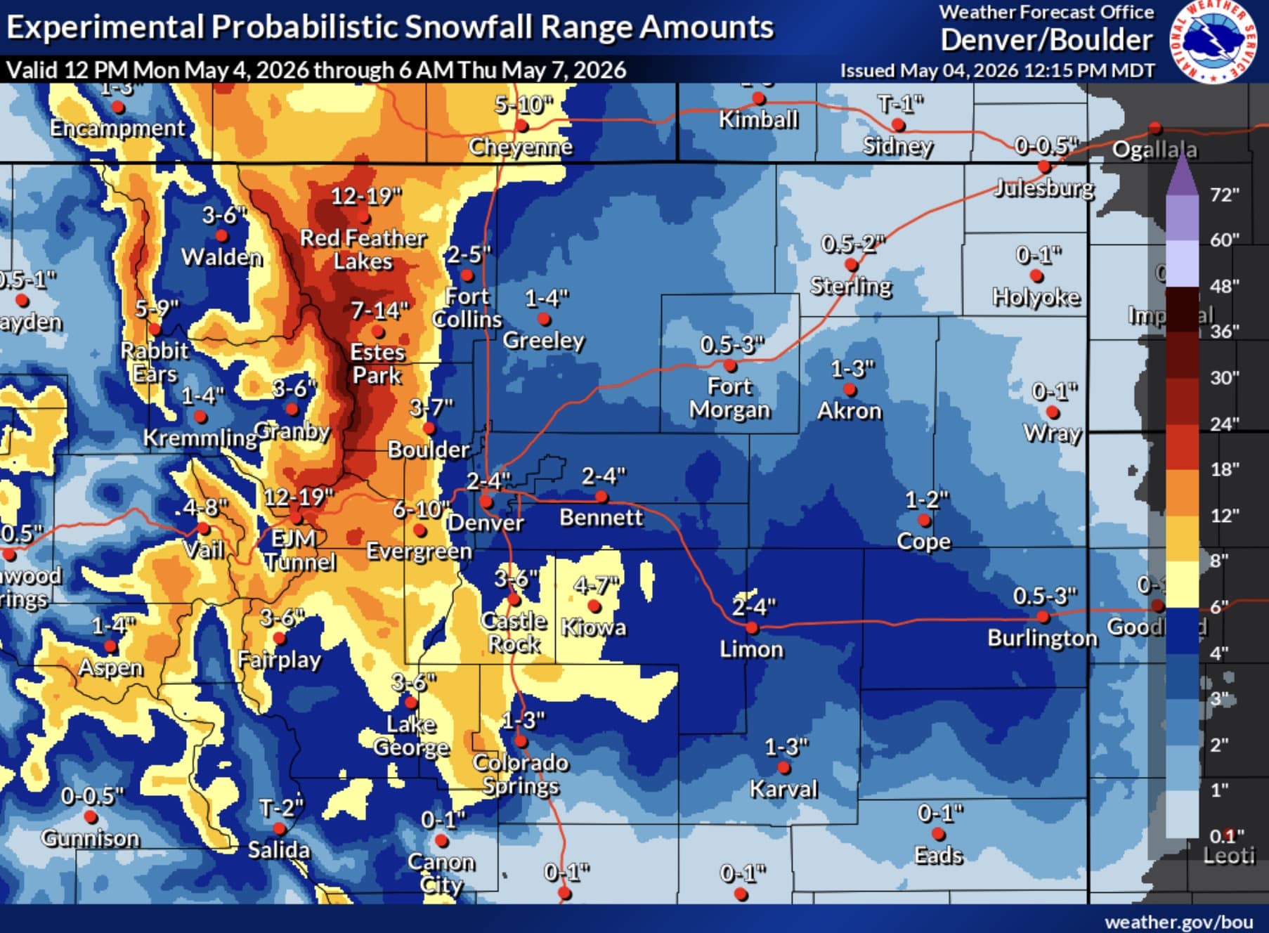 Major May Storm Approaches Colorado: Up To 24 Inches of Snow Expected