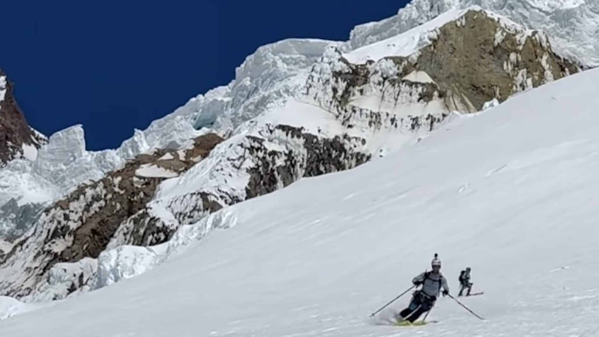 Skiing 6,000 Vertical Feet on the Tahoma Glacier In Mount Rainier National Park