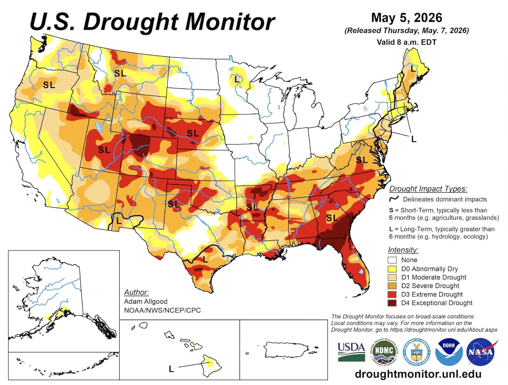 U.S. Drought Monitor.