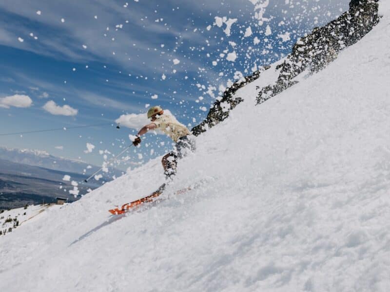 Spring skiing at Mammoth Mountain.