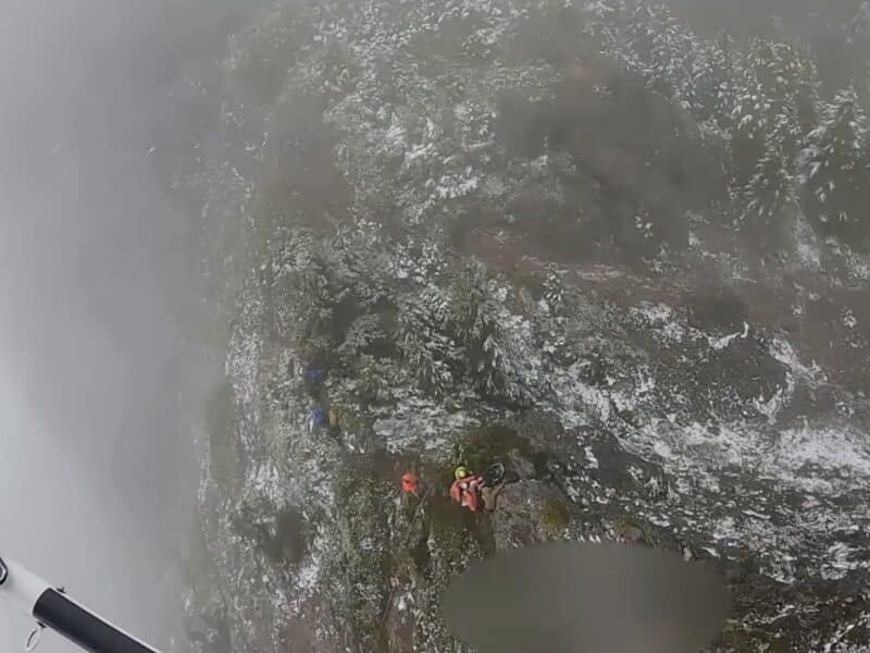 The rescue of an inured hiker on Washington's Mount Si.
