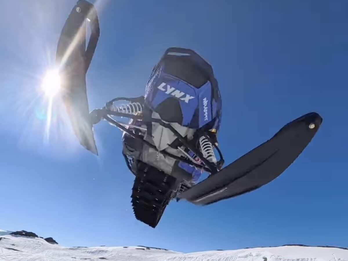 Snowmobiler Destroys Drone In Mid-Air Collision