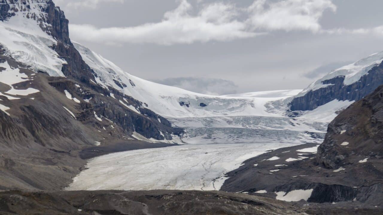 Athabasca Glacier on the Columbia Icefield.