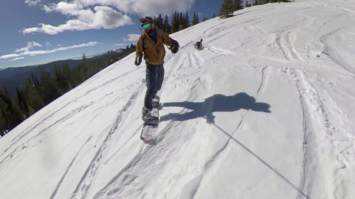 Snowboarder & His Dog Explore Abandoned Colorado Ski Area