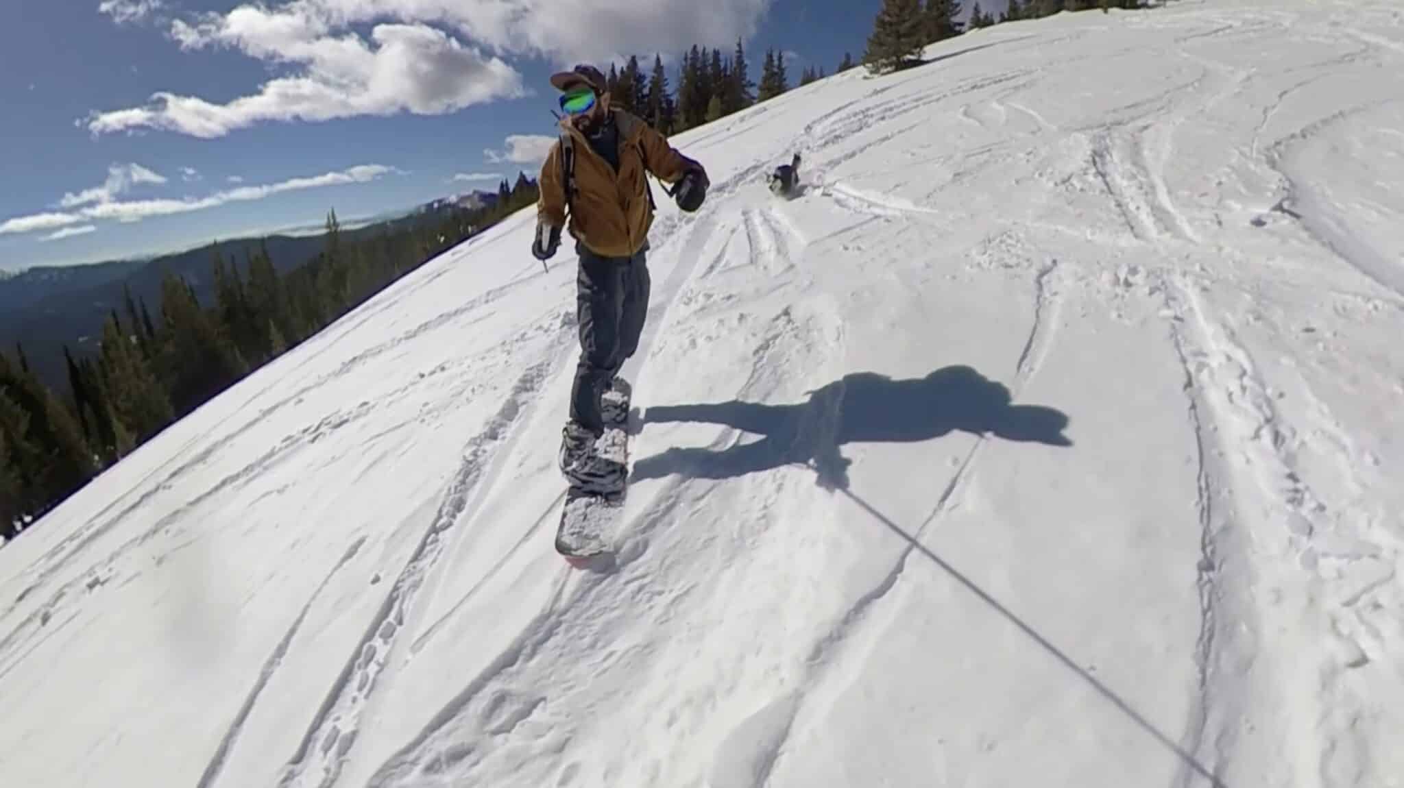 Snowboarder & His Dog Explore Abandoned Colorado Ski Area