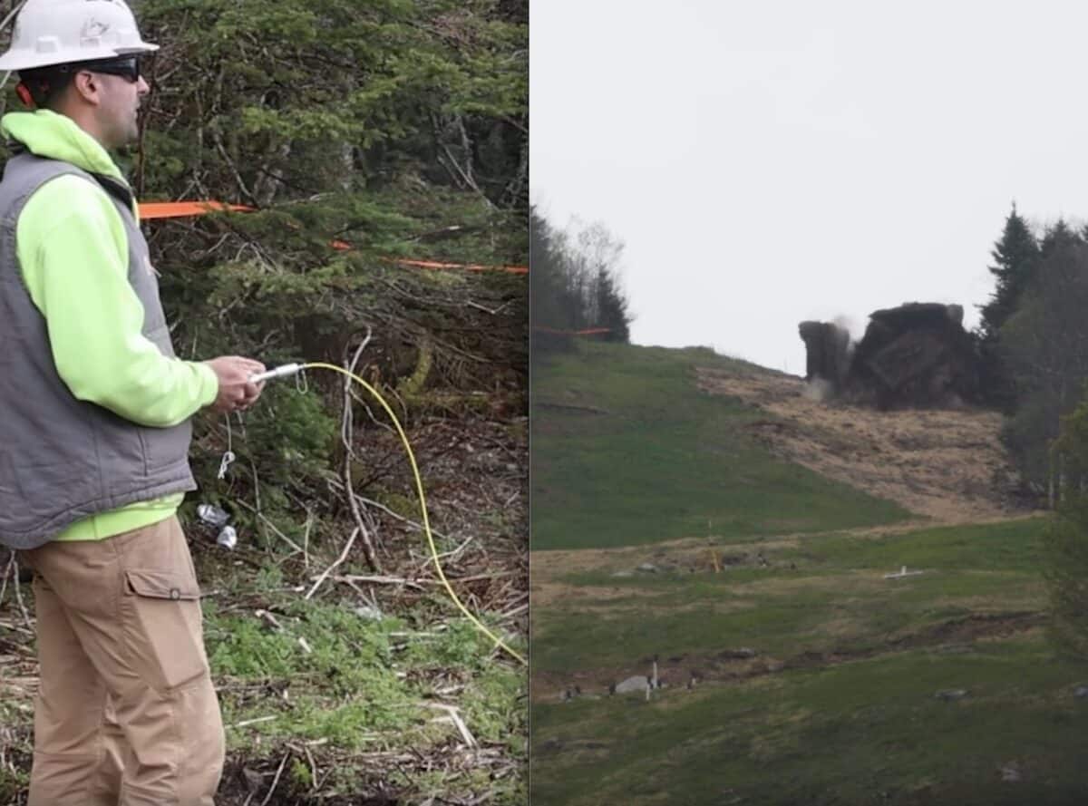 Killington Begins Explosives Work For New Quad Chairlift Tower & Terminal Foundations