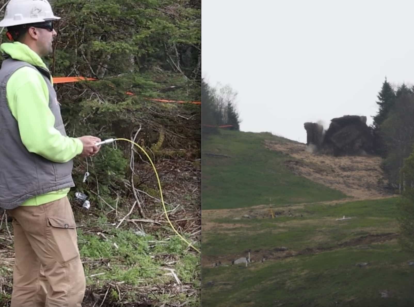 Killington Begins Explosives Work For New Quad Chairlift Tower & Terminal Foundations