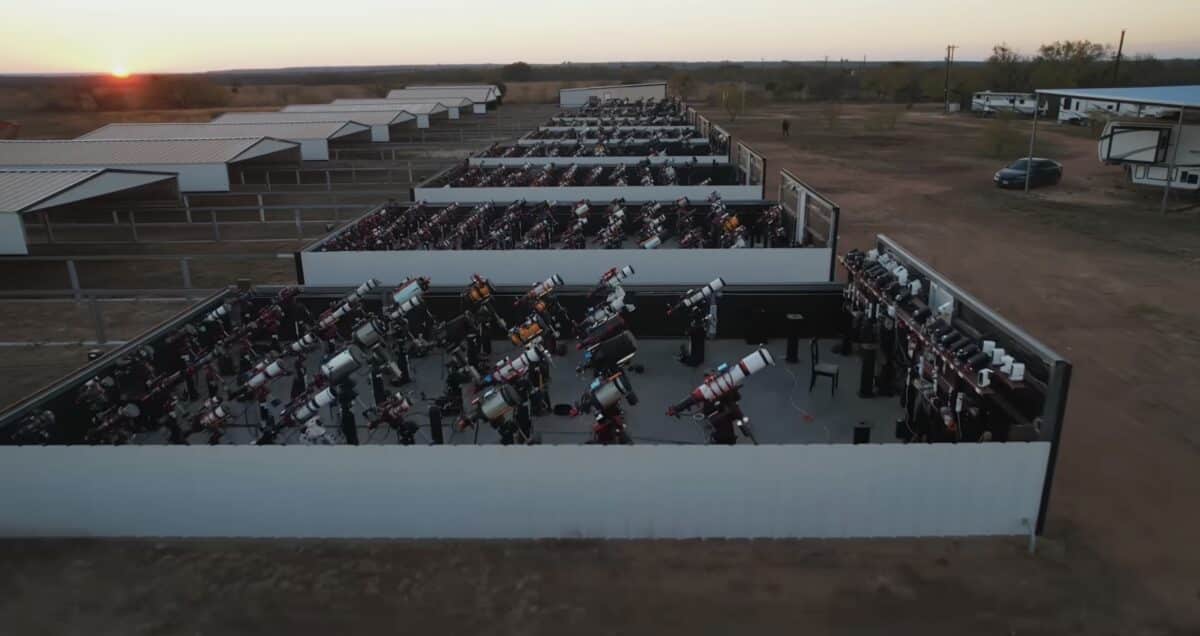 Telescope rancher in Central Texas