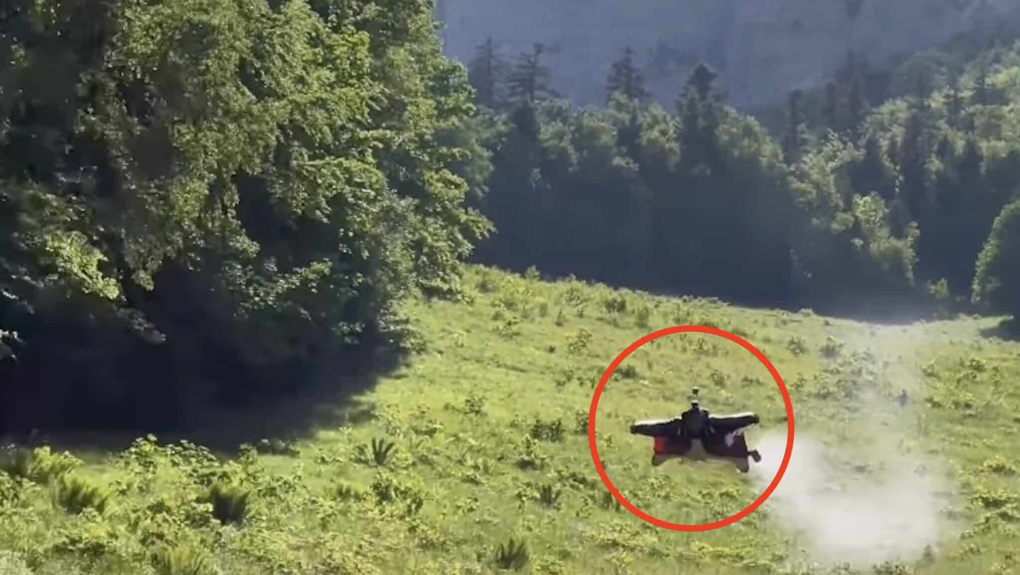 Hikers Stunned by Razor-Thin Wingsuit Flyby at French Ski Resort