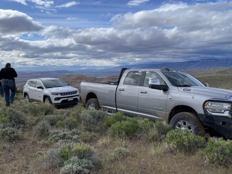 German tourists rescued from remote road in Wyoming.