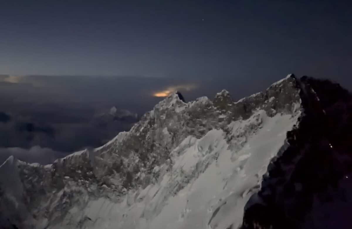 Climber Captures Lightning Storm From The Summit of Mt. Everest