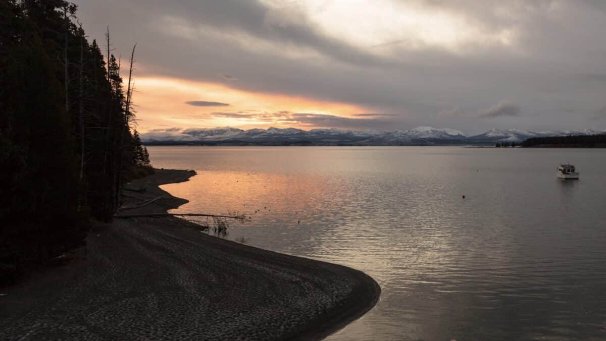 Yellowstone Lake in Yellowstone National Park.