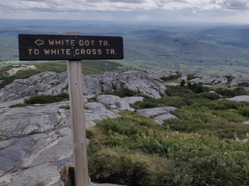 Mount Monadnock in New Hampshire's Monadnock State Park, where a 20-year-old hiker died on Saturday.