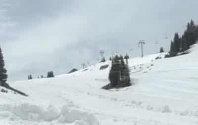 Conditions at Banff Sunshine Village, open for summer skiing this weekend.