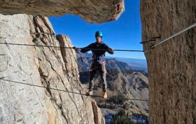 The new Corbet's Couloir Via Ferrata.