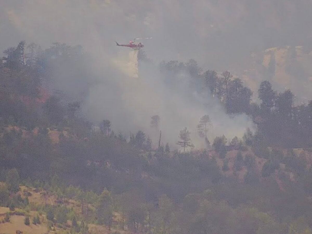 Crews fight the Log Jumper Fire in Douglas County, Colorado.