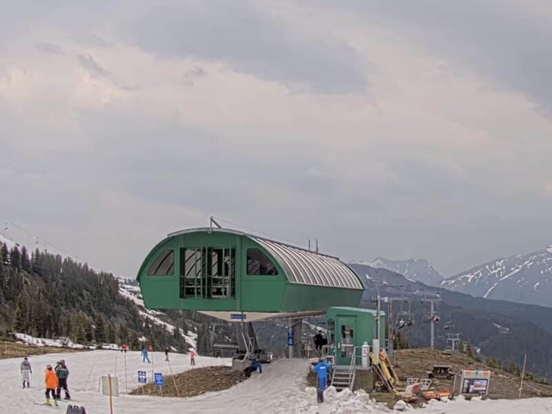 Summer skiing at Banff Sunshine Village.
