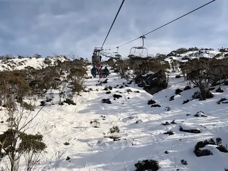 Skiing at Thredbo in Australia.
