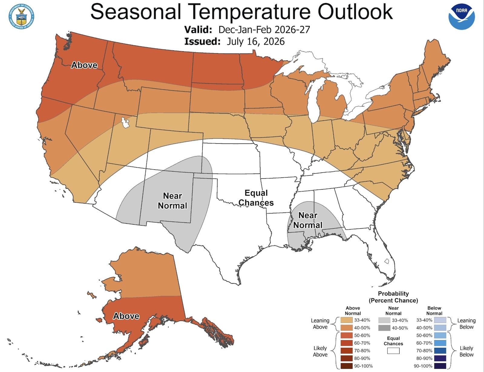 NOAA Releases New Winter Weather Prediction For 2027