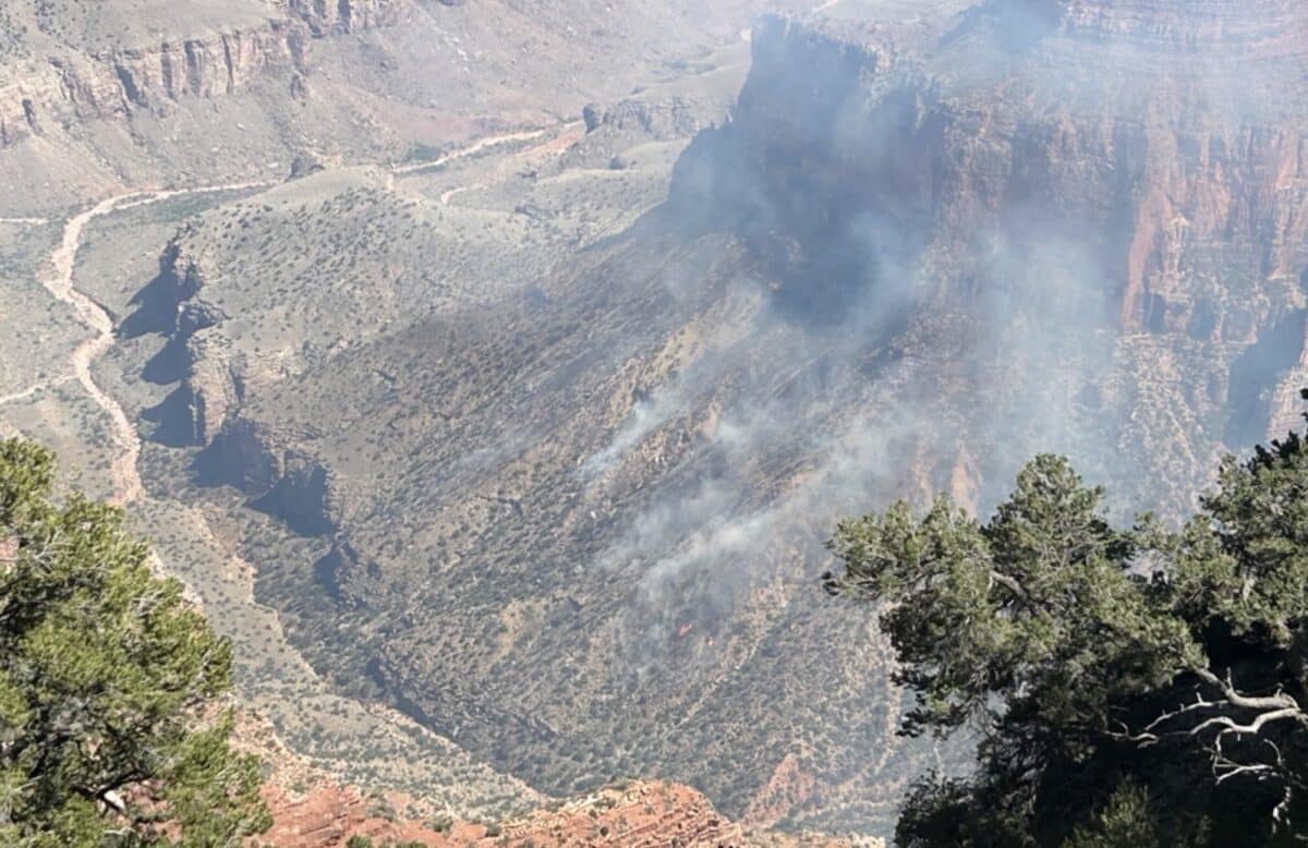 Lightning Strike Ignites Wildfire @ Grand Canyon National Park
