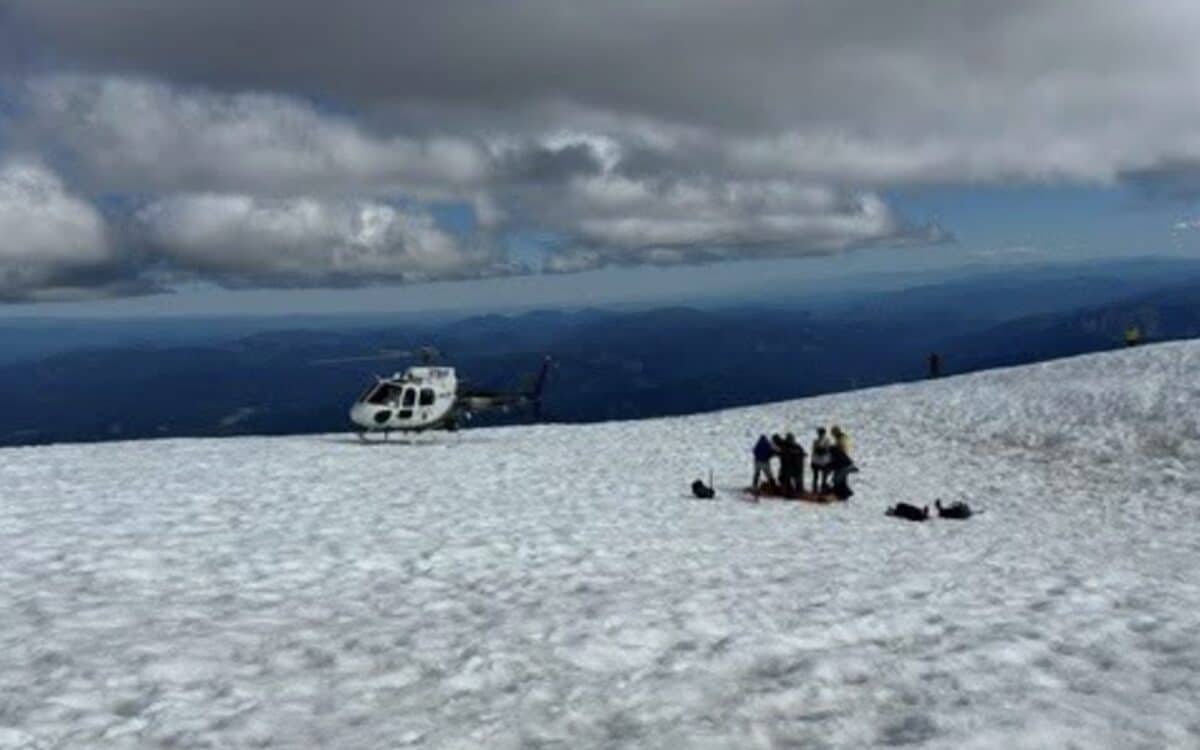 Climber rescued after fall on Mount Shasta.