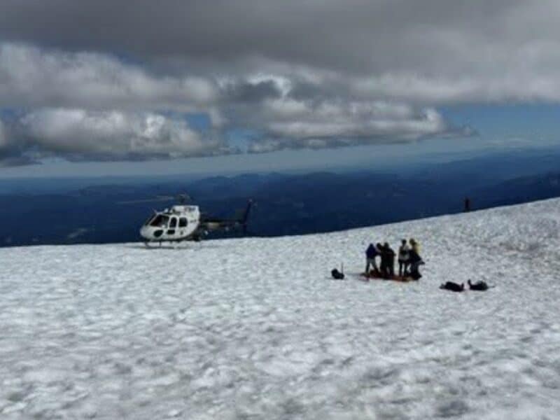 Climber rescued after fall on Mount Shasta.
