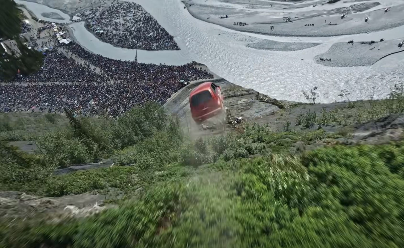 This Alaskan Town Celebrates The 4th of July By Launching Cars Off A 300-Foot Cliff