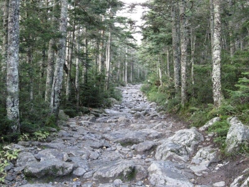 Tuckerman Ravine Trail on Mount Washington in New Hampshire.