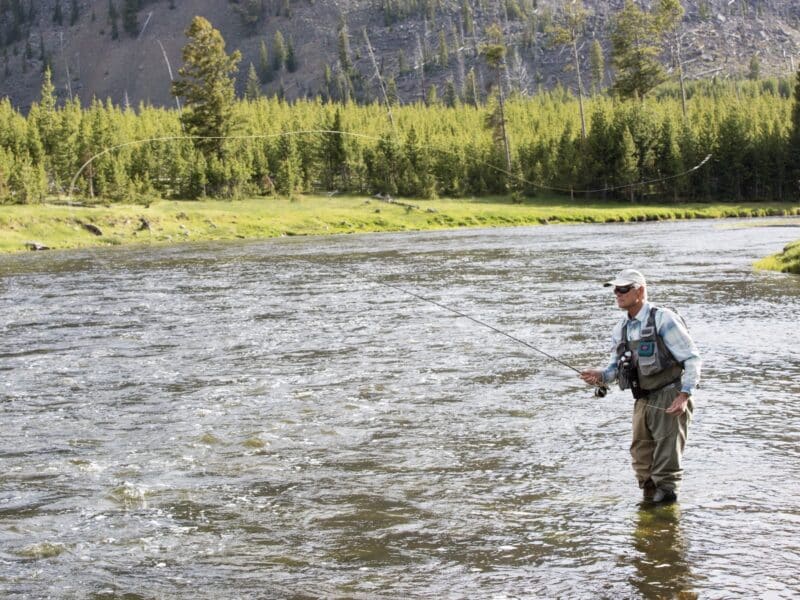 Fly fishing on the Madison River.
