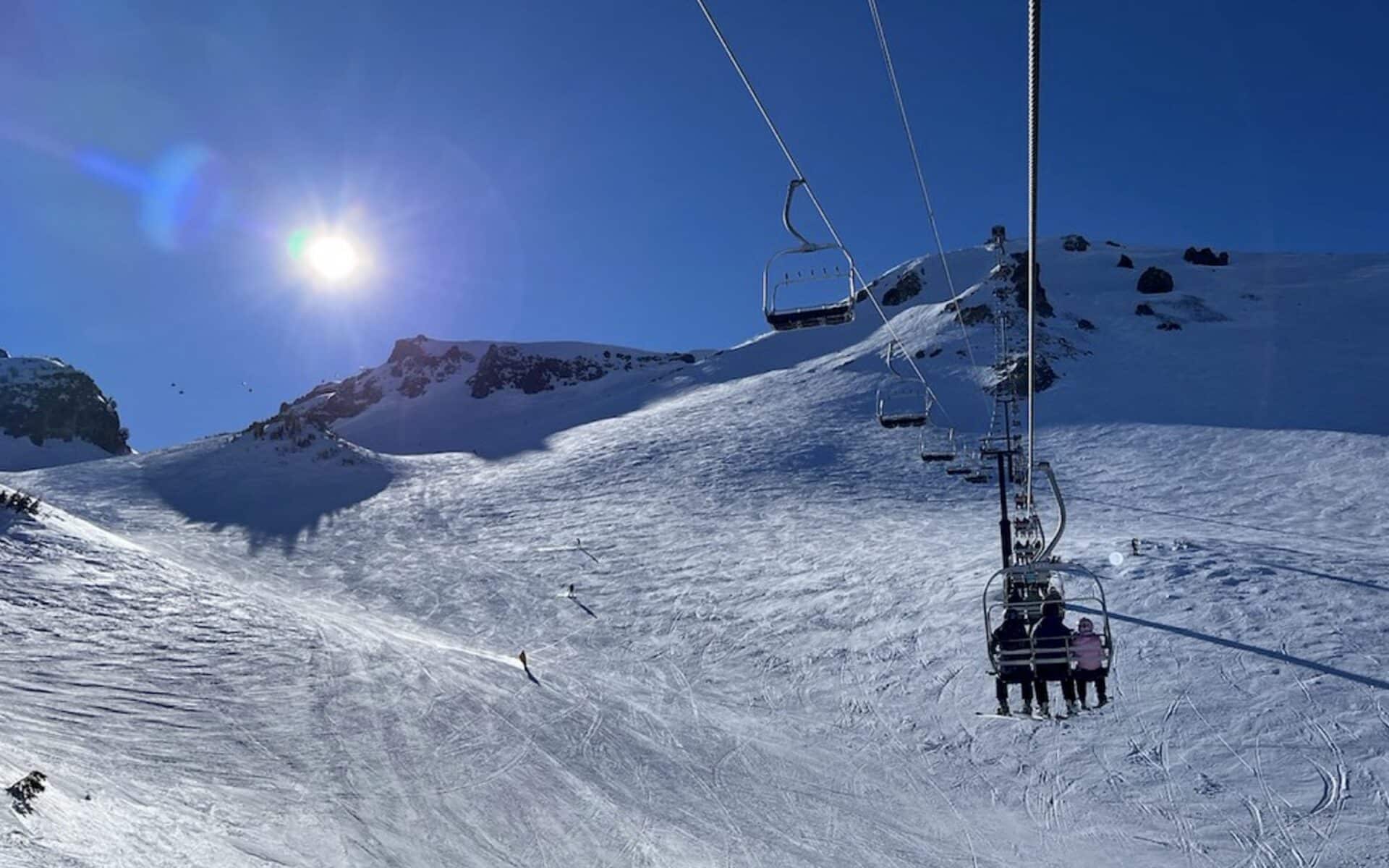 Skiing in California.
