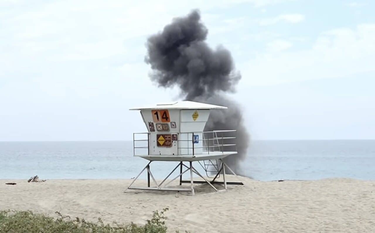 Super Bazooka round detonated in Malibu