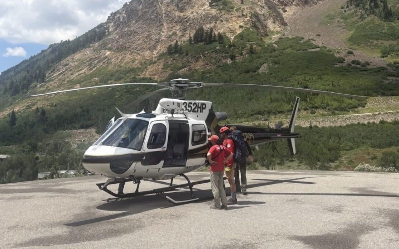 Search and rescue operation for lightning strike in Utah.