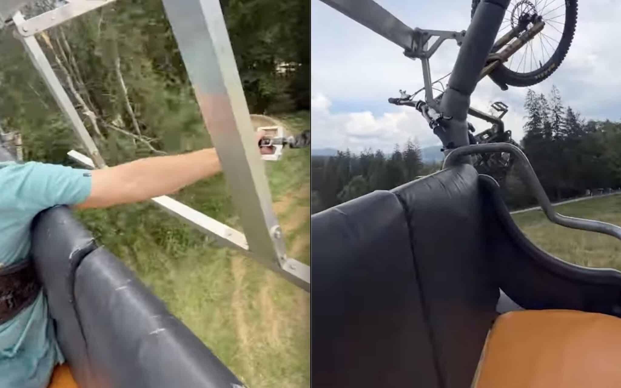 High Winds Send Tree Crashing Dangerously Close to Chairlift At Polish Ski Resort
