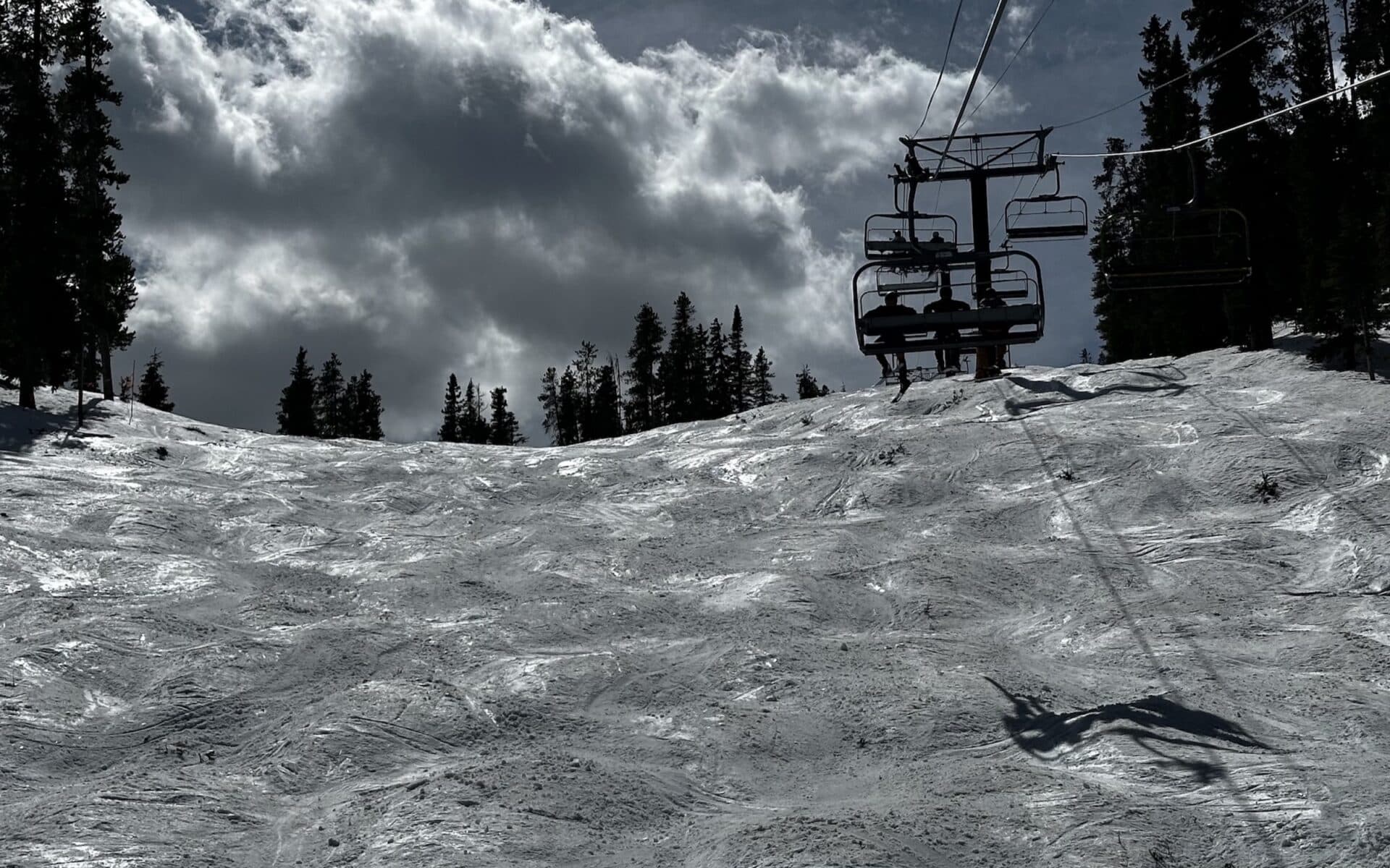 Patchy snow conditions in Colorado.