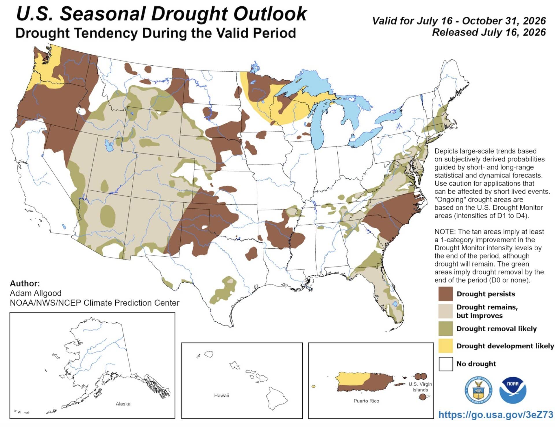 U.S. Seasonal Drought Outlook.