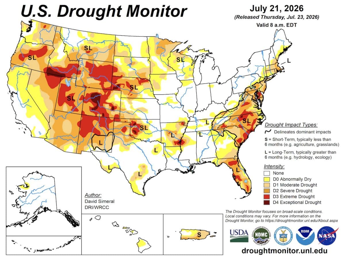 US Drought Monitor.