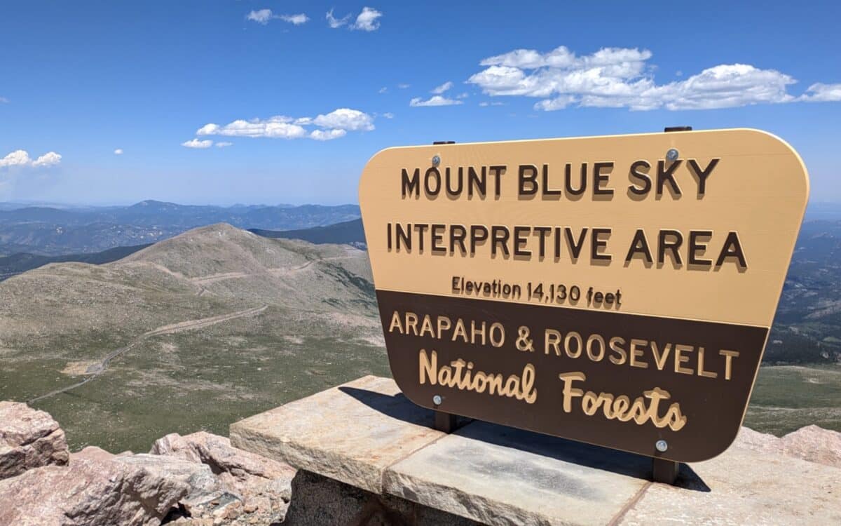 Mount Blue Sky in Colorado, where 5 individuals were struck by lightning on July 26th.
